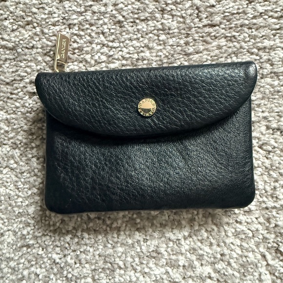 Danier Handbags - Danier Black Pebbled Leather Wallet